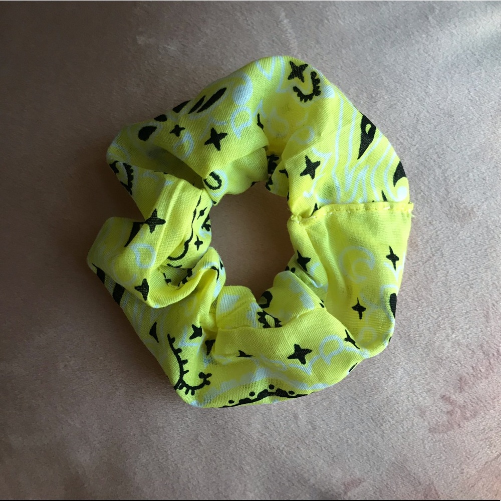Yellow Bandana Scrunchie
